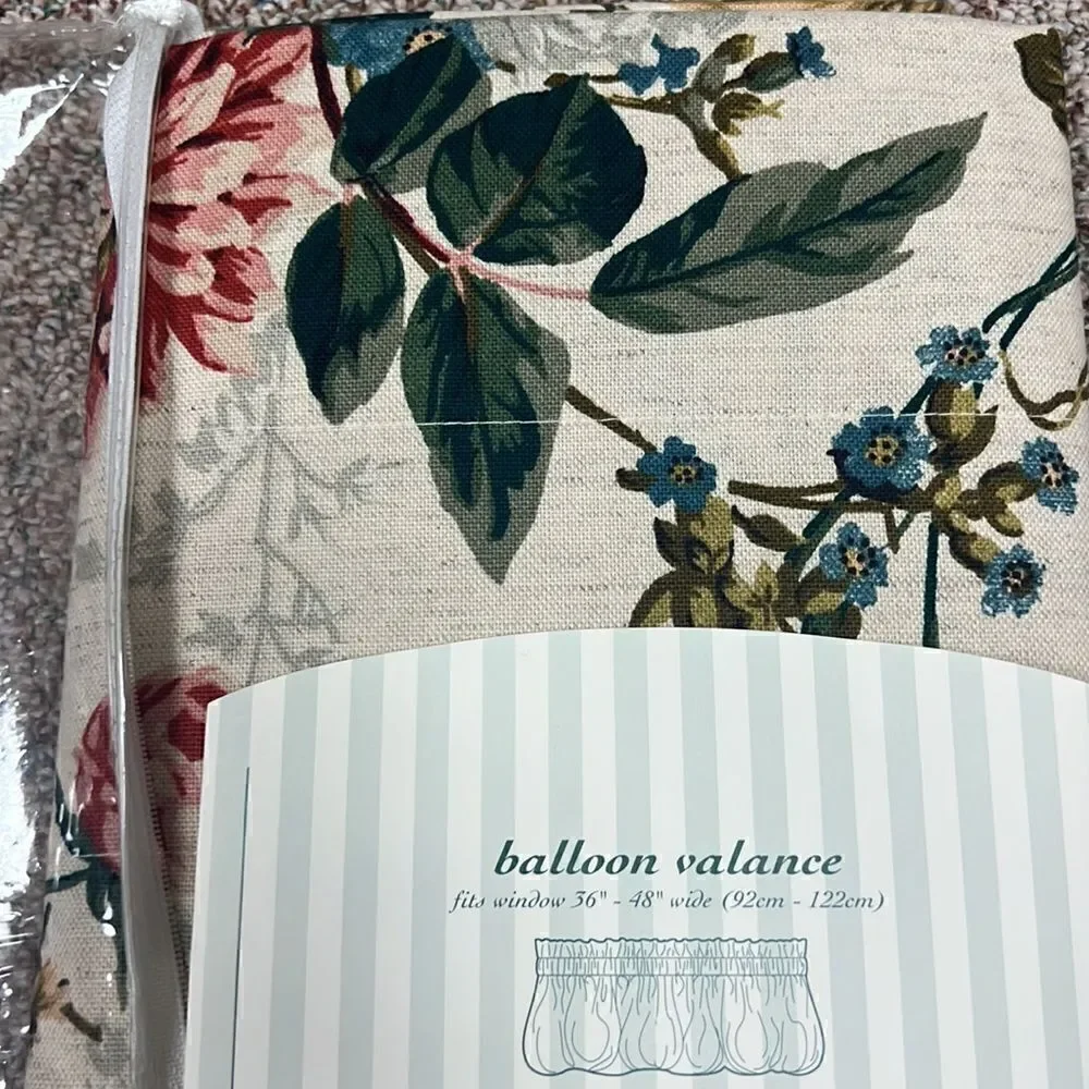 Waverly ballon valance woodland floral balloon valance